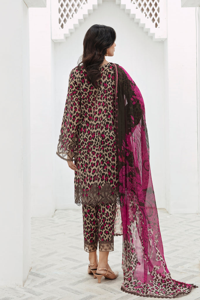 Baroque 3PC Karandi Printed Shirt with Karandi Printed Dupatta and Trouser – ZC1701