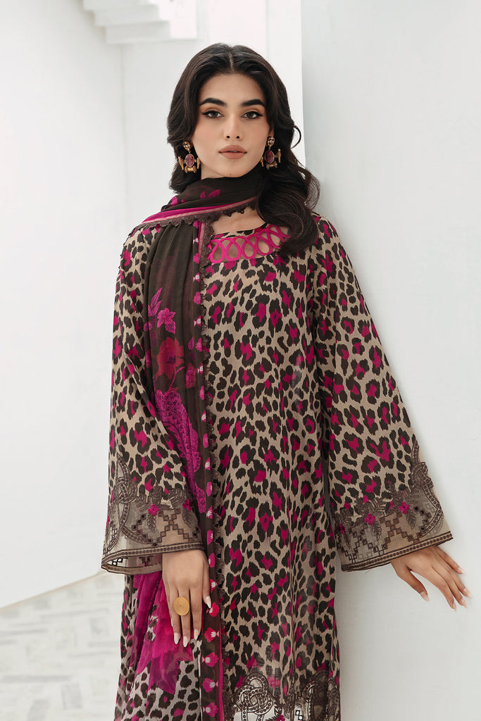 Baroque 3PC Karandi Printed Shirt with Karandi Printed Dupatta and Trouser – ZC1701