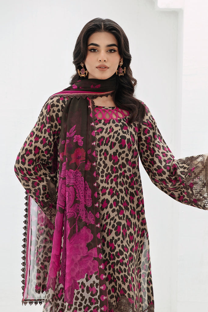 Baroque 3PC Karandi Printed Shirt with Karandi Printed Dupatta and Trouser – ZC1701