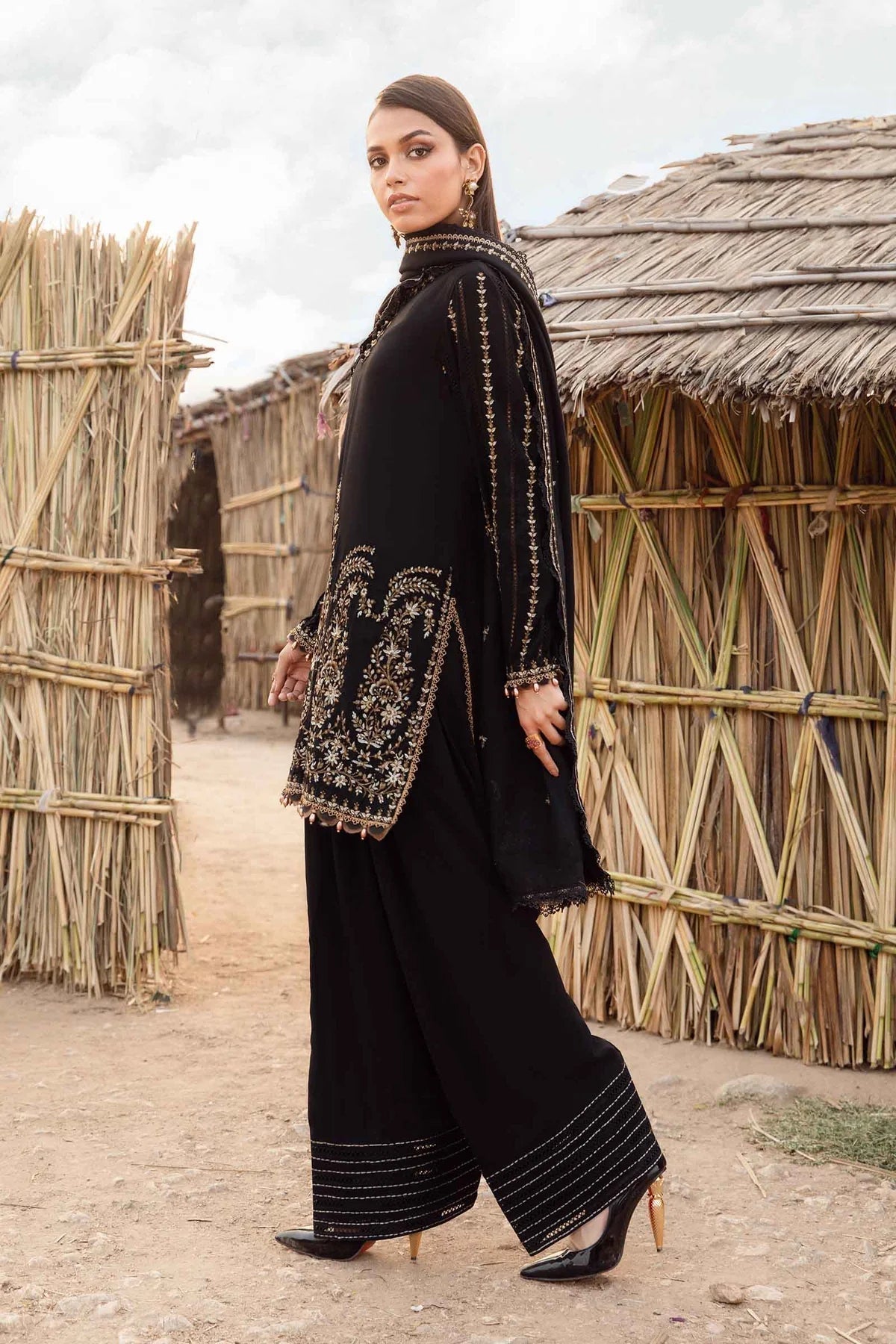 Maria B Lawn 3PC Embroidered Shirt with Embroidered Dupatta – ZC1077