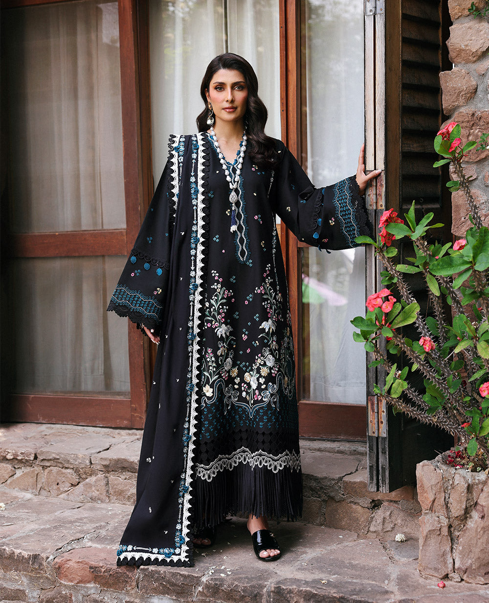 Dhanak 3PC Embroidered Shirt with Dhanak Embroidered Dupatta – ZC3345