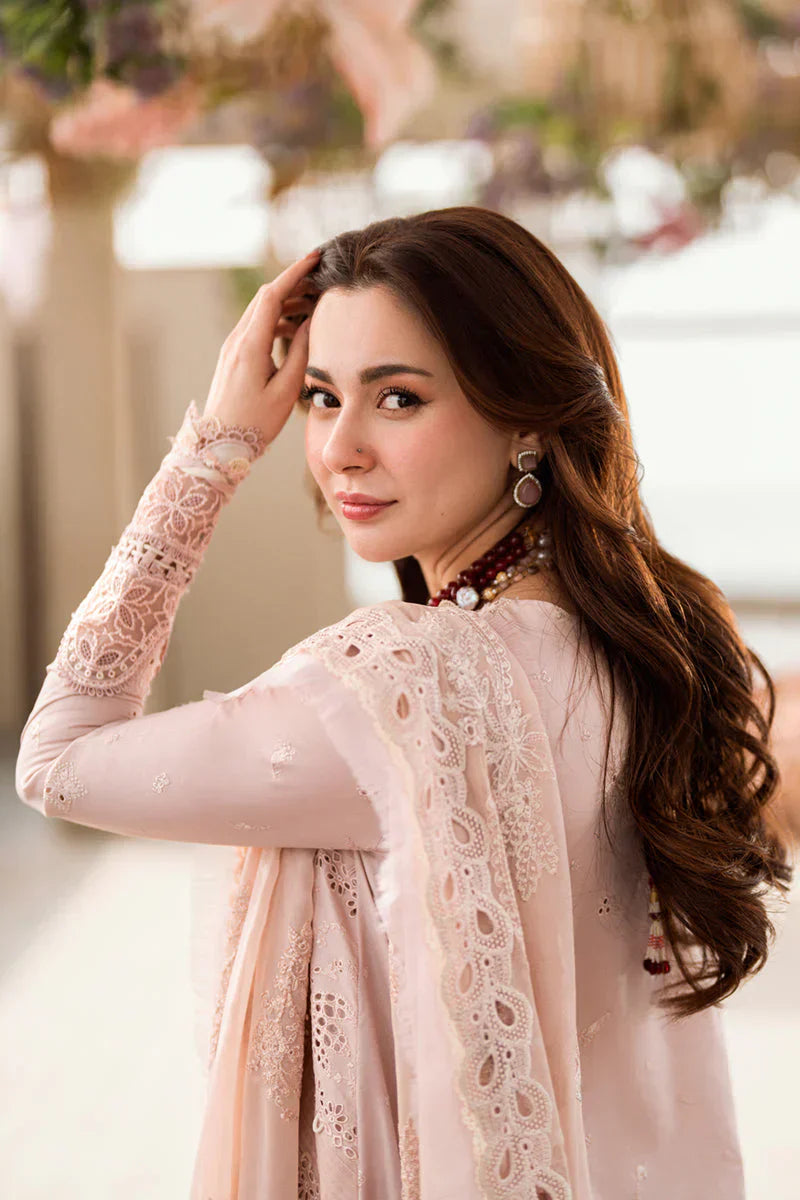 Lawn 3PC Embroidered Shirt with Organza Embroidered Dupatta – ZC1270