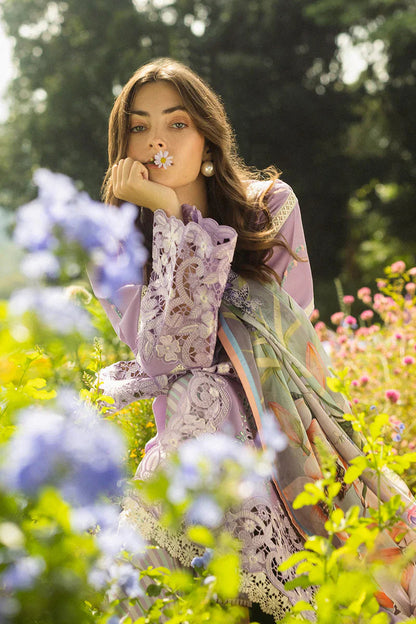 Dhanak-3PC Embroidered Shirt with Digital Printed Wool Shawl -3325