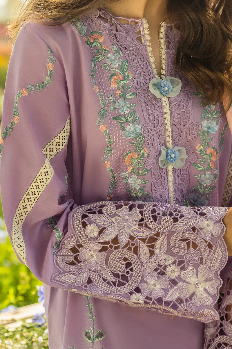 Dhanak-3PC Embroidered Shirt with Digital Printed Wool Shawl -3325