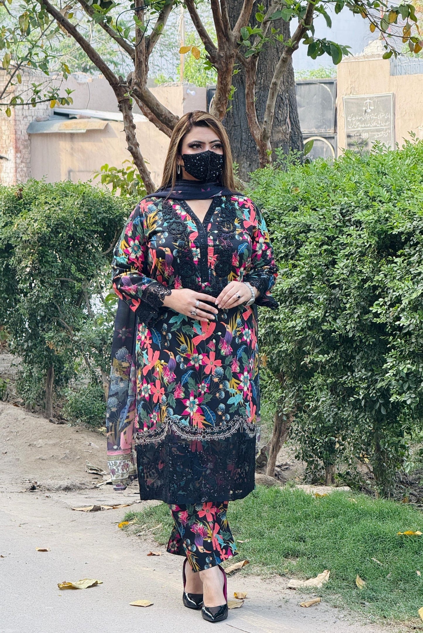 3PC Karandi Printed Shirt with Karandi Printed Dupatta and Trouser – ZC1707