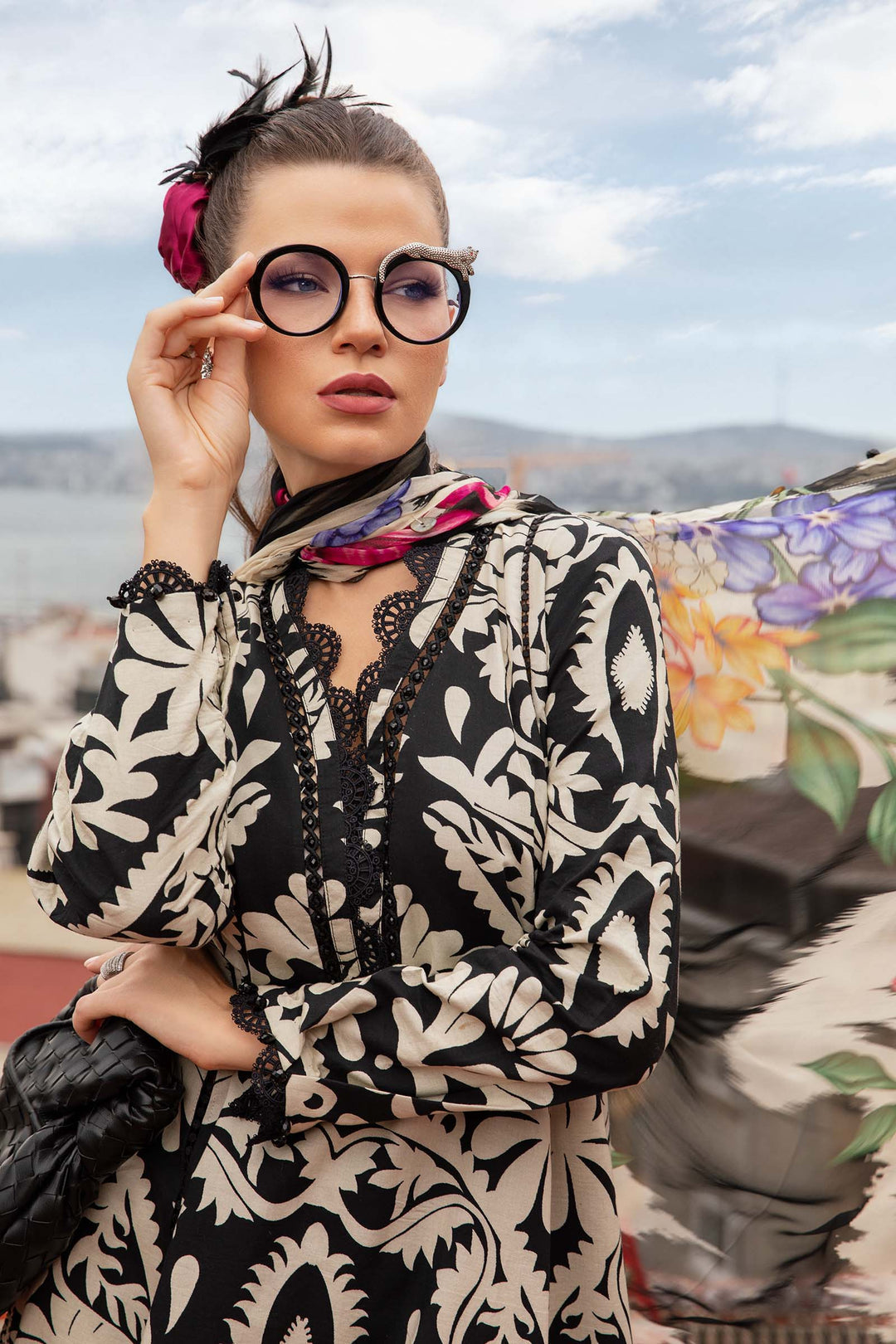 3PC Karandi Printed Shirt with Karandi Printed Dupatta and Trouser – ZC1708