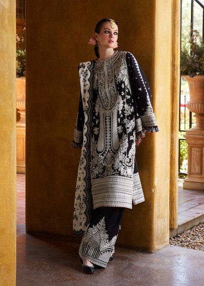 Lawn 3PC Embroidered Shirt with Organza Embroidered Dupatta – ZC1372