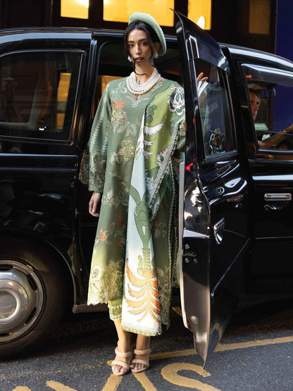 MUSHQ Dhanak 3PC Embroidered Suit with Digital Printed Wool Shawl – ZC103