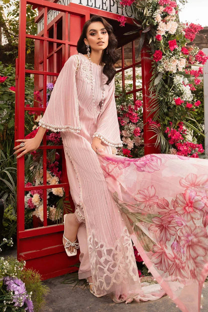 3PC Printed Lawn Zarri Shirt with Voile Printed Dupatta – ZC1530
