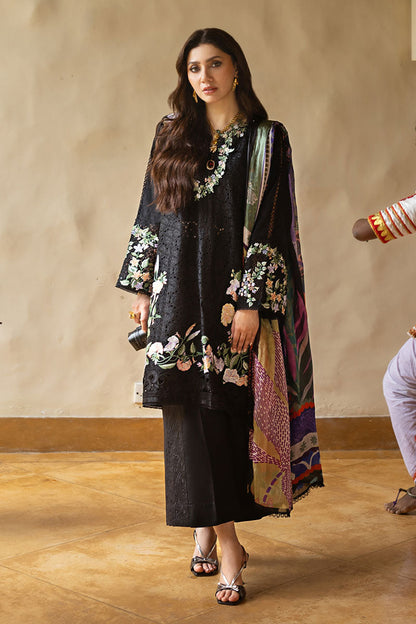Lawn 3PC Embroidered Shirt with Digital Printed Jacquard Dupatta – ZC1403