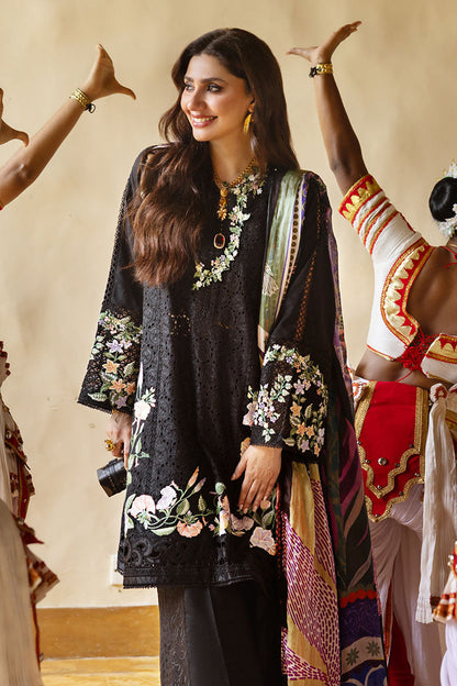 Lawn 3PC Embroidered Shirt with Digital Printed Jacquard Dupatta – ZC1403