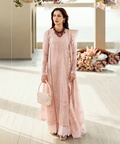 Lawn 3PC Embroidered Shirt with Organza Embroidered Dupatta – ZC1270