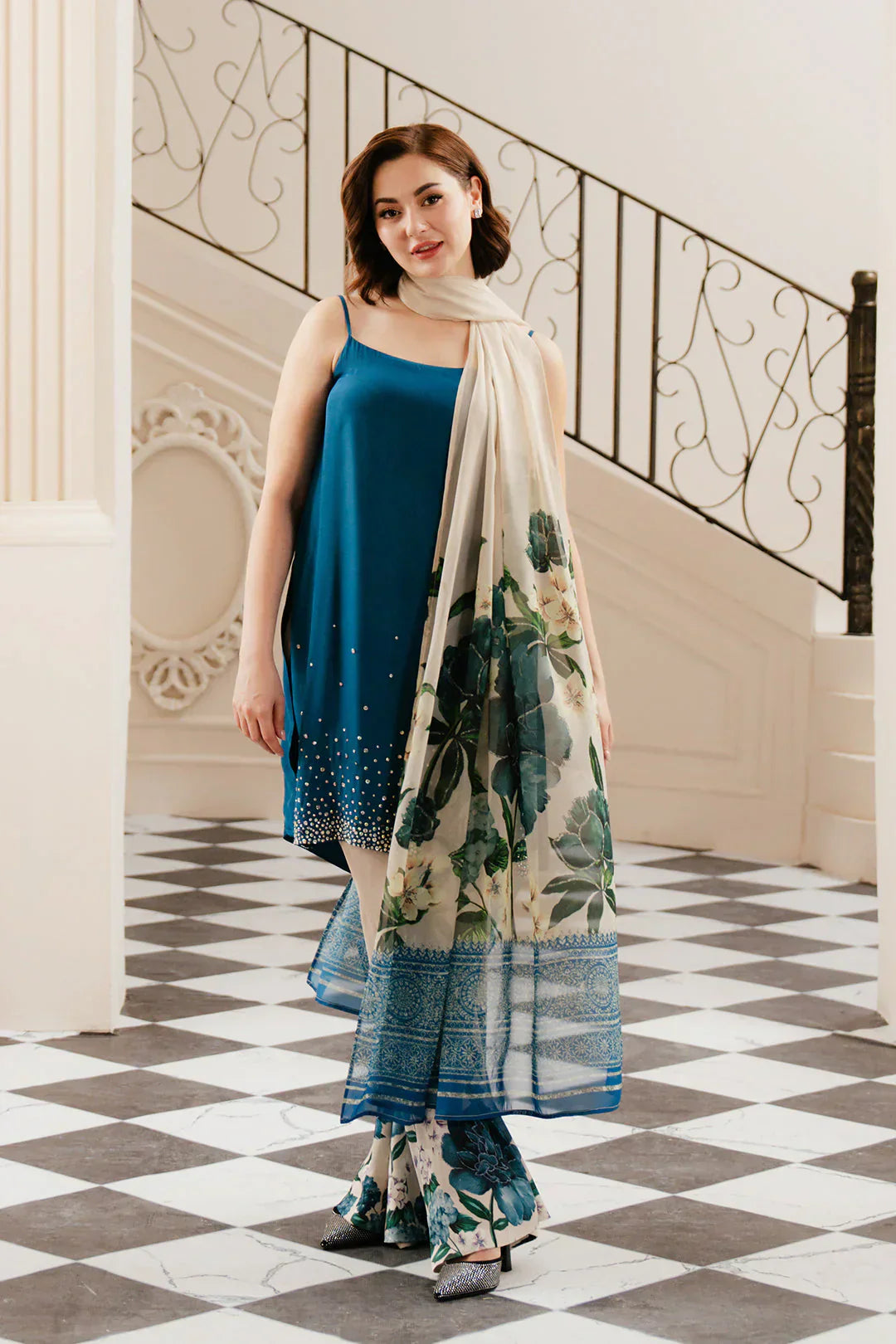 LULUSAR Luxe Silk 3PC Digital Printed Unstitched Dress – ZC869