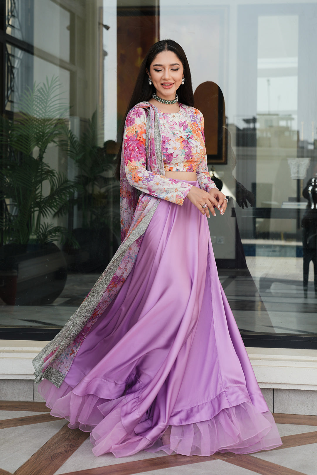 LULUSAR Luxe Silk 3PC Digital Printed Unstitched Dress – ZC872