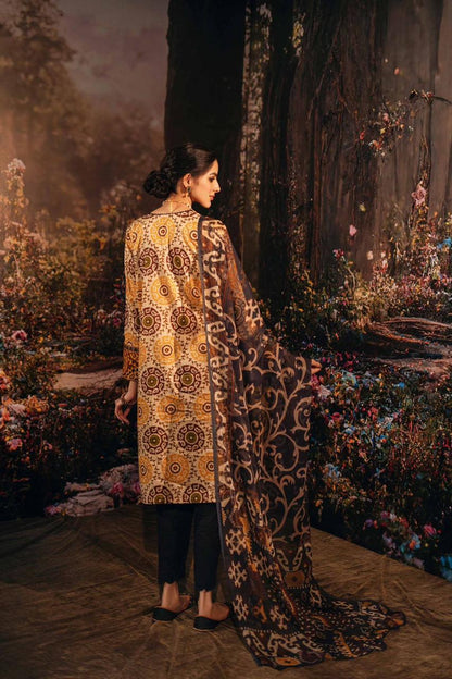 Nishat 3PC Lawn Printed with Printed Voile Dupatta – ZC754