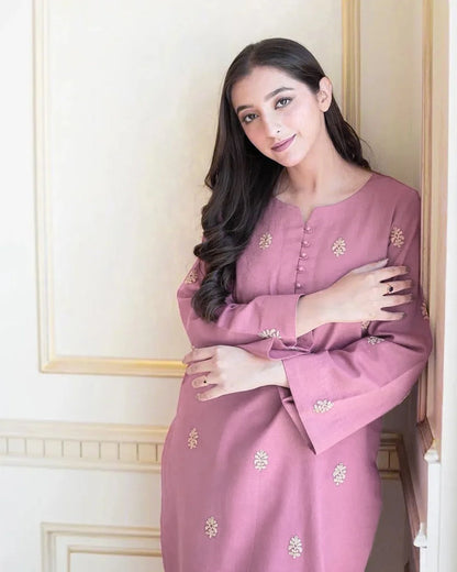 Dhanak 3PC Embroidered Ensemble – ZC1298