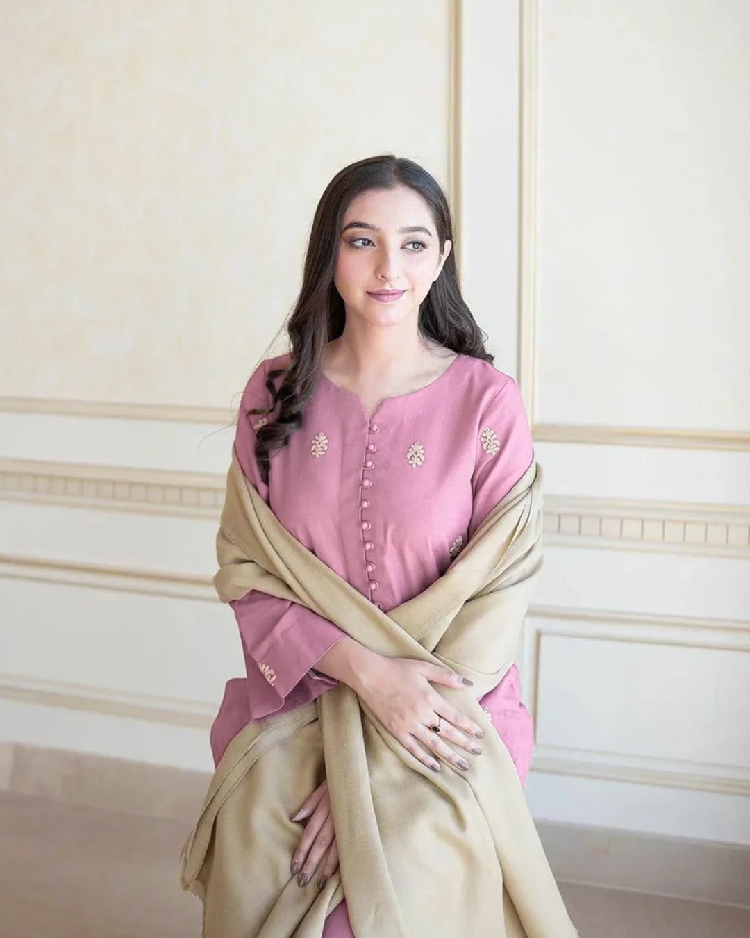 Dhanak 3PC Embroidered Ensemble – ZC1298