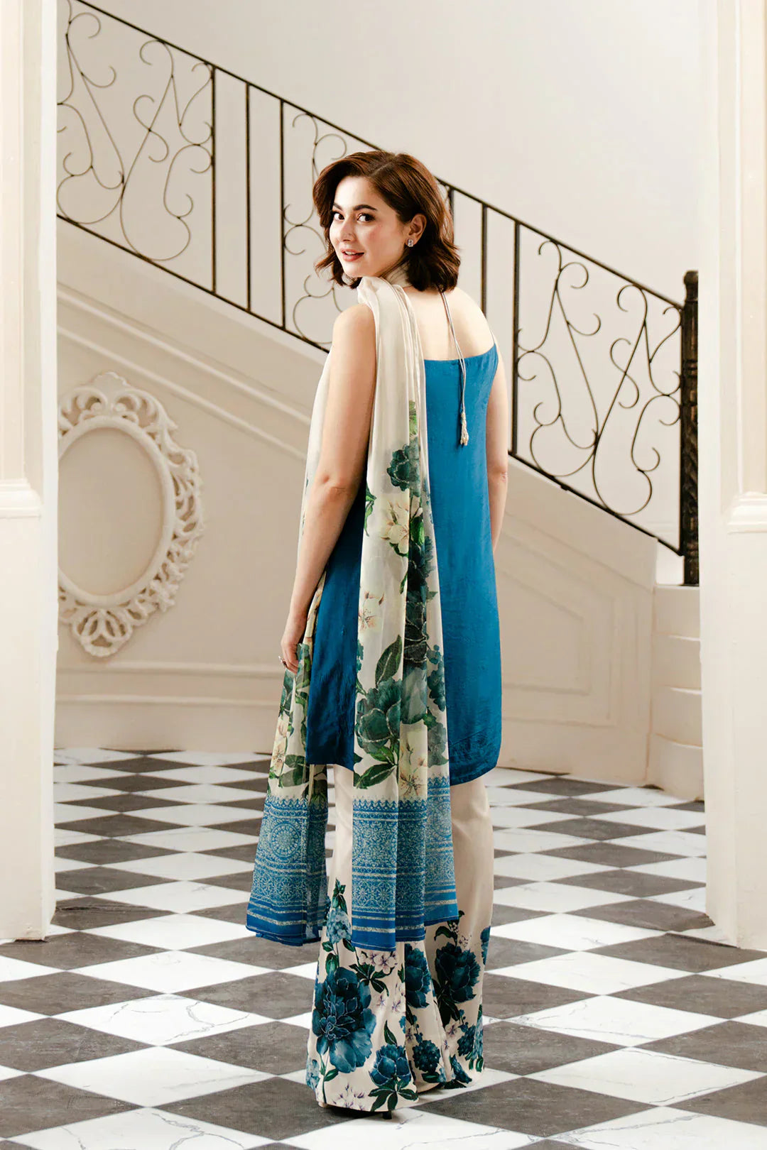 LULUSAR Luxe Silk 3PC Digital Printed Unstitched Dress – ZC869