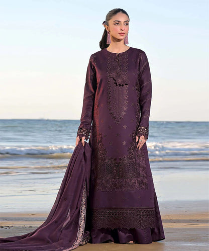 Dhanak 3PC Embroidered With Dhanak Embroidered Dupatta-176