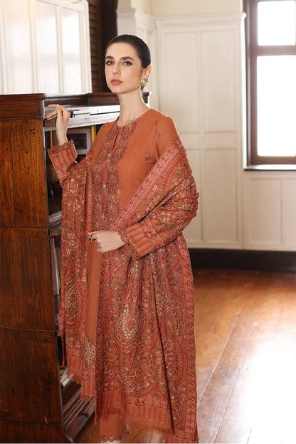 Bareeze Dhanak 3PC Embroidered with Dhanak Embroidered Shawl – ZC188