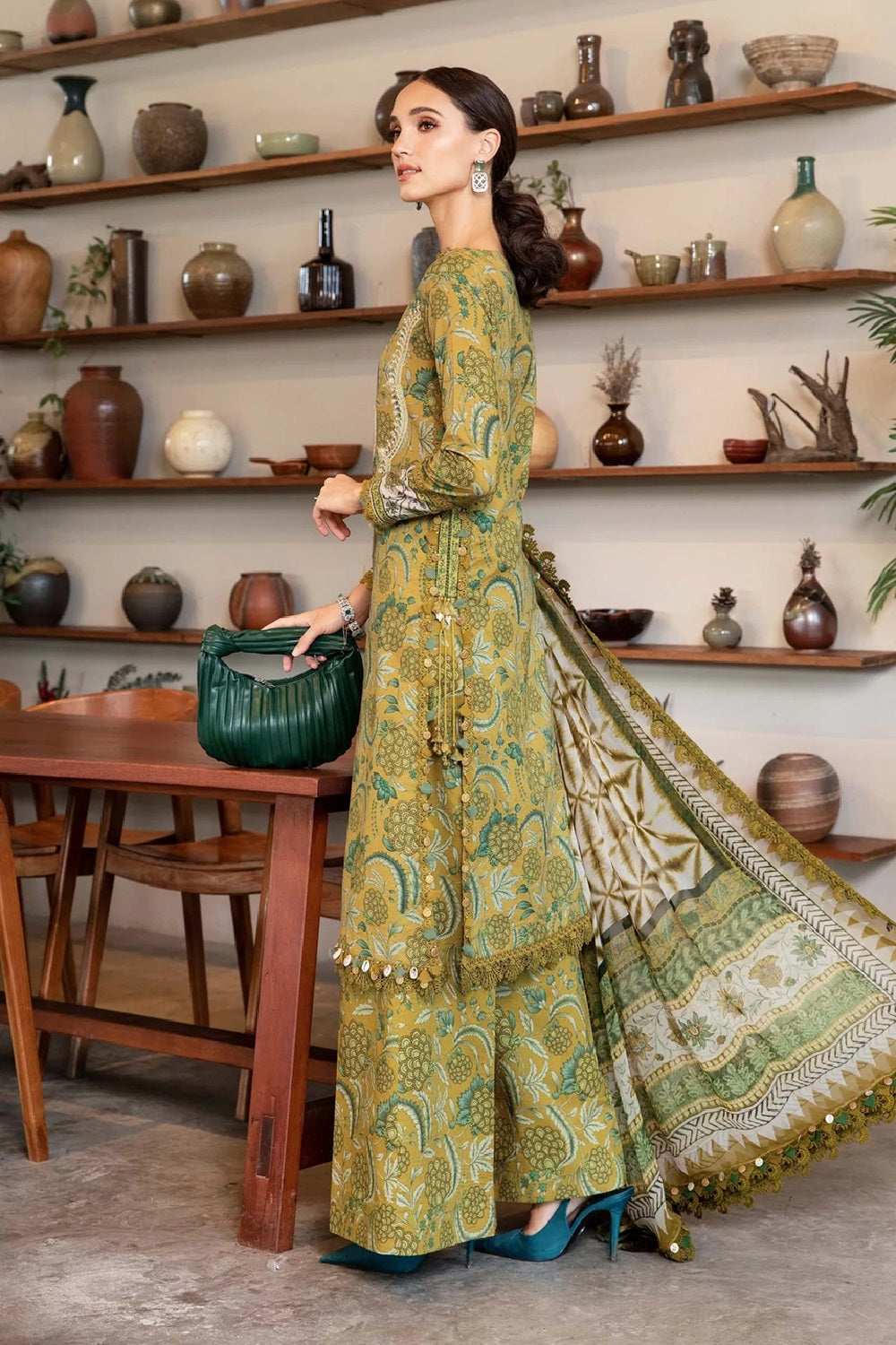 KHADDAR-3PC WITH KHADDAR PRINTED SHIRT & TROUSER-925